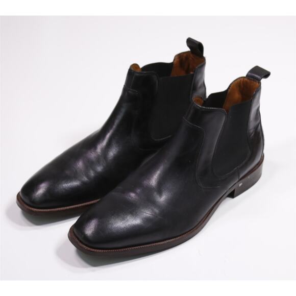 Johnston & Murphy Mens Black Ankle Chelsea Boots 11.5 M - Picture 2 of 11